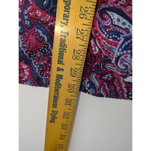 Catherines Multicolored Magenta Paisley Button Up Blouse Shirt Top Size 3XL - Picture 2 of 8